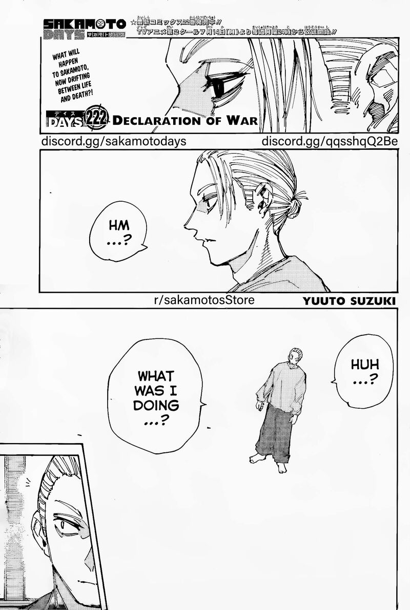 Sakamoto Days Chapter 222